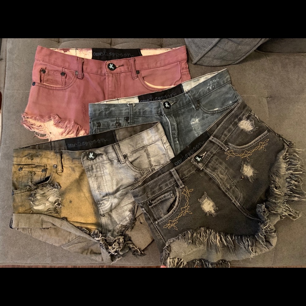 **4PAIRS** RARE Original One Teaspoon Shorts